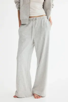 Pantalon jogger à jambes droites - Gris clair chiné — photo 1