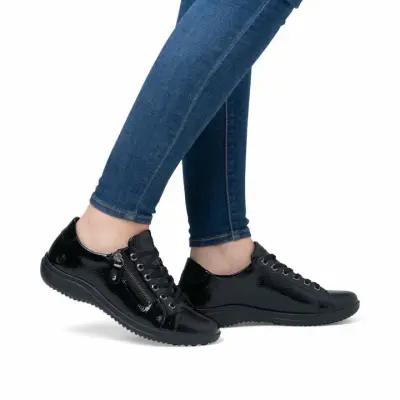Baskets Remonte D1E03-01 Noires - Lacets Grande Pointure Femme — photo 5