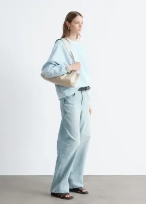 Sweat oversize en jersey de coton - Bleu clair — photo 4