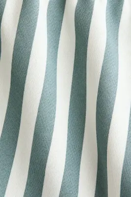 Short en molleton de coton - Turquoise foncé/rayé — photo 3