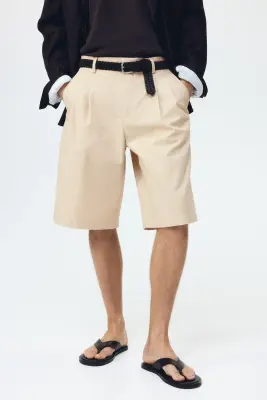 Bermuda Loose Fit - Beige clair — photo 1