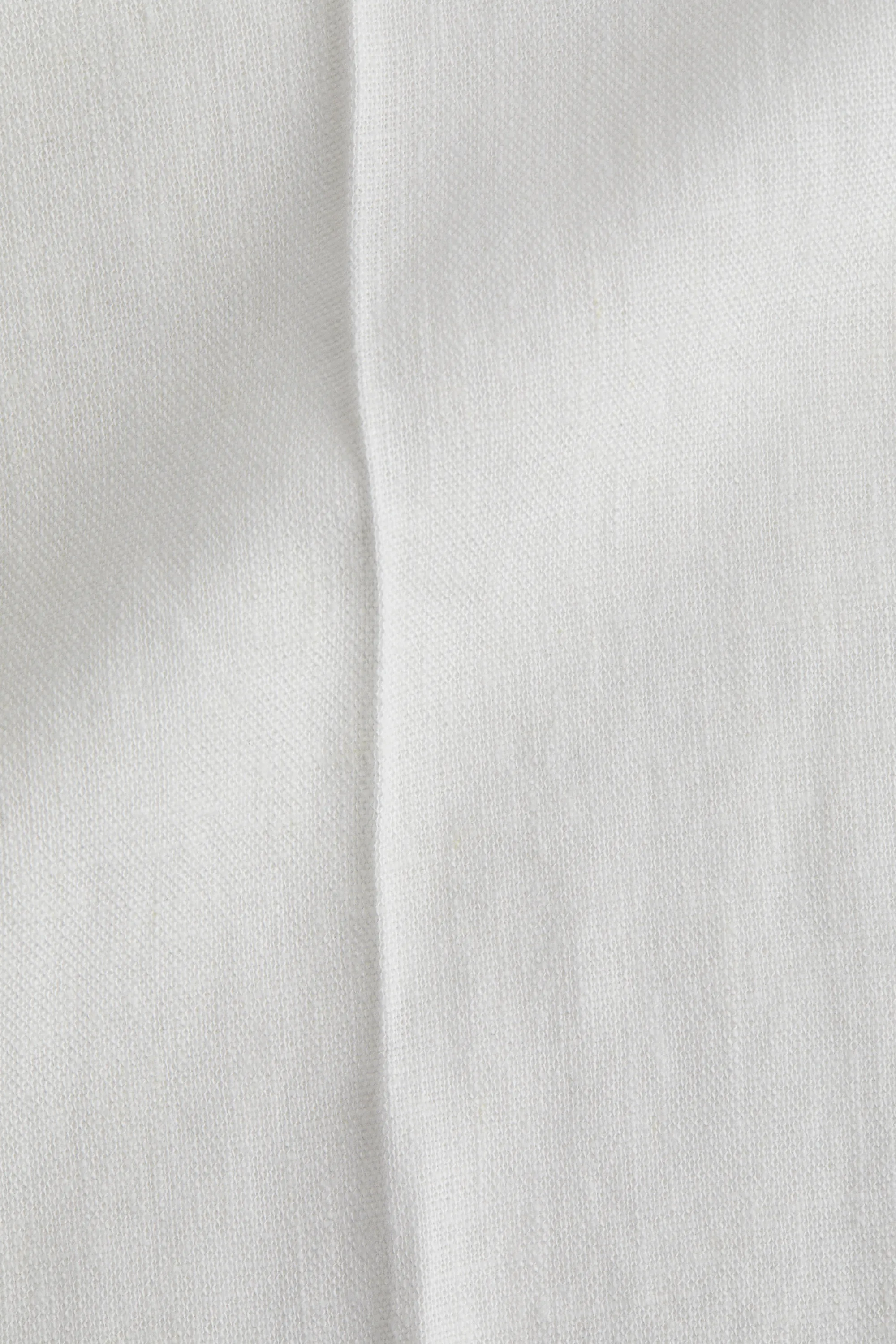 Pantalon large en lin mélangé - Blanc