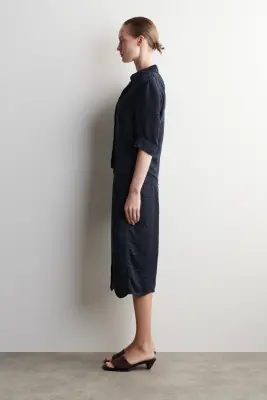 CHEMISE TEXTURÉE - BLEU MARINE — photo 2