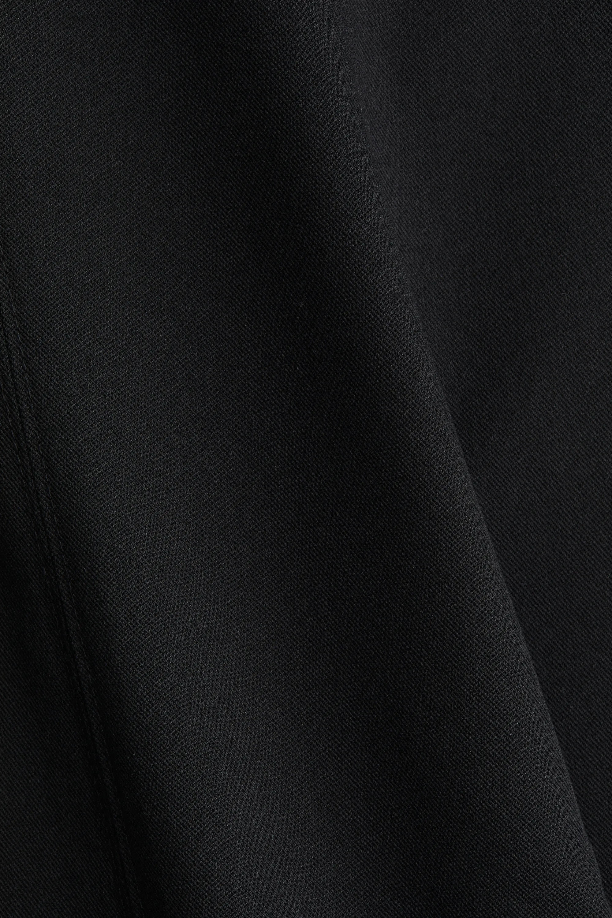 Robe en twill avec taille marquée - Noir
