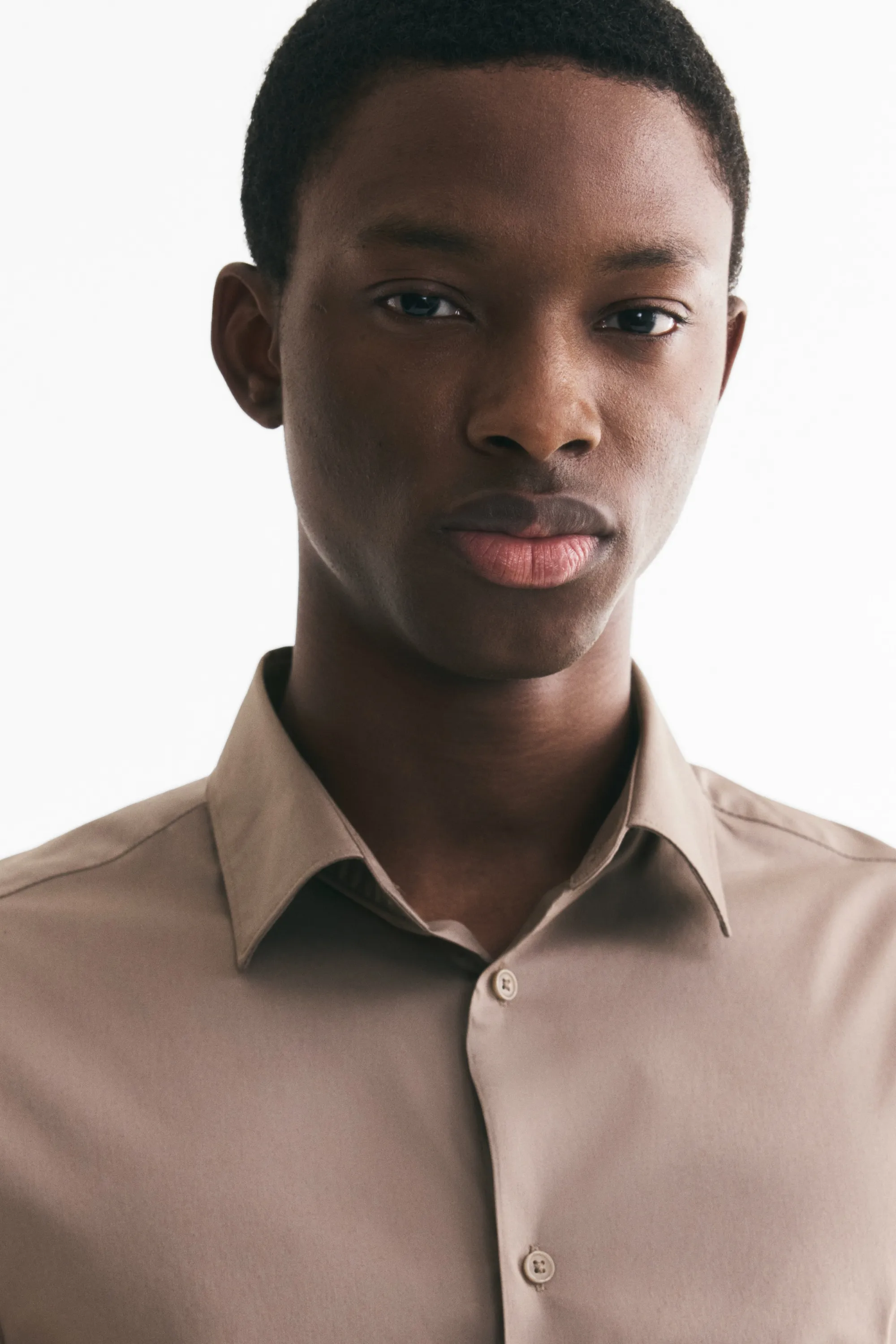 Chemise stretch Slim Fit - Taupe