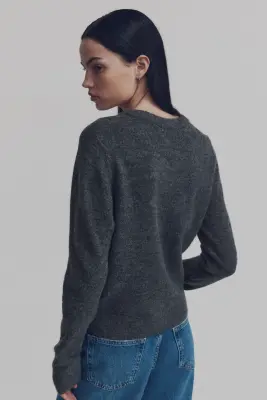 Pull ornementé - Gris foncé/nœud — photo 3