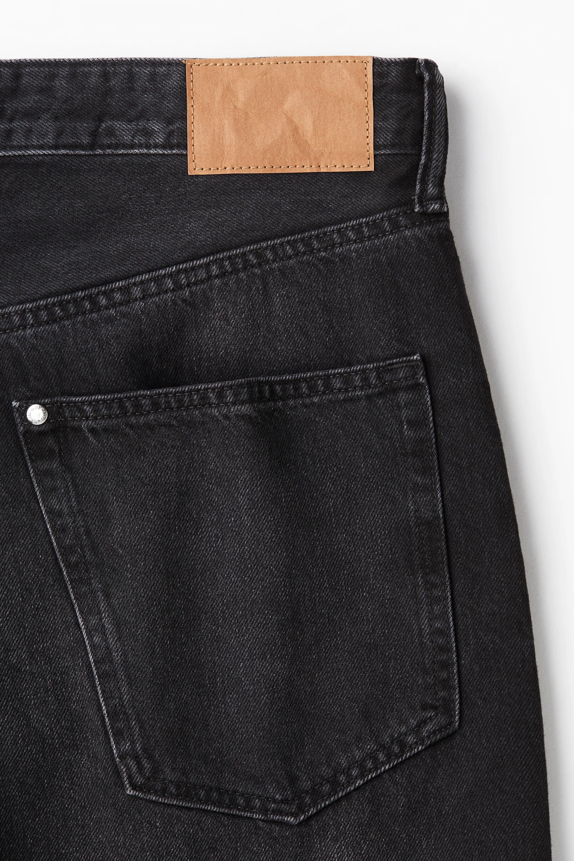Short Relaxed en denim - Noir