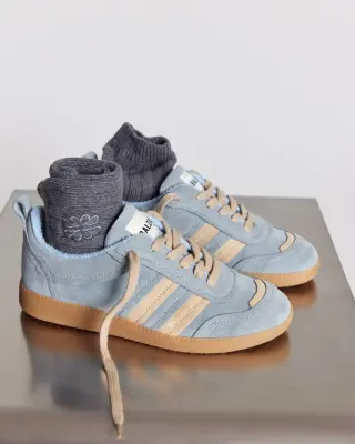 Baskets Quinn bleu et beige — photo 3