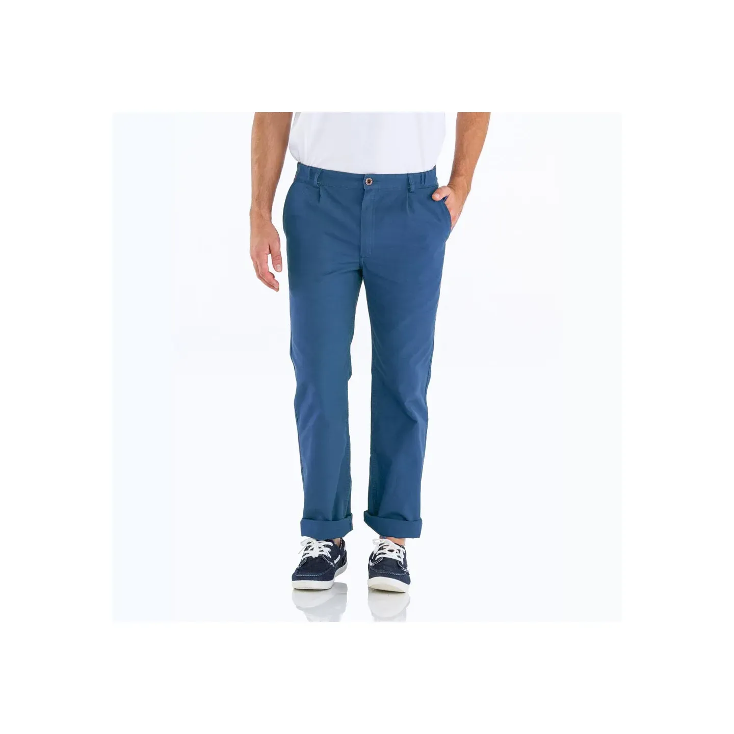 Pornichet, Le vrai pantalon du marin breton en coton bio - Toile Indigo