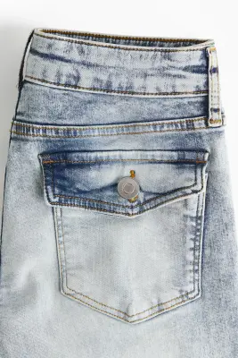 Flared Low Jeans - Bleu denim pâle — photo 5