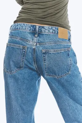 Jean jambe large taille basse Imoo - 90s Blue – Bleu moyen — photo 3