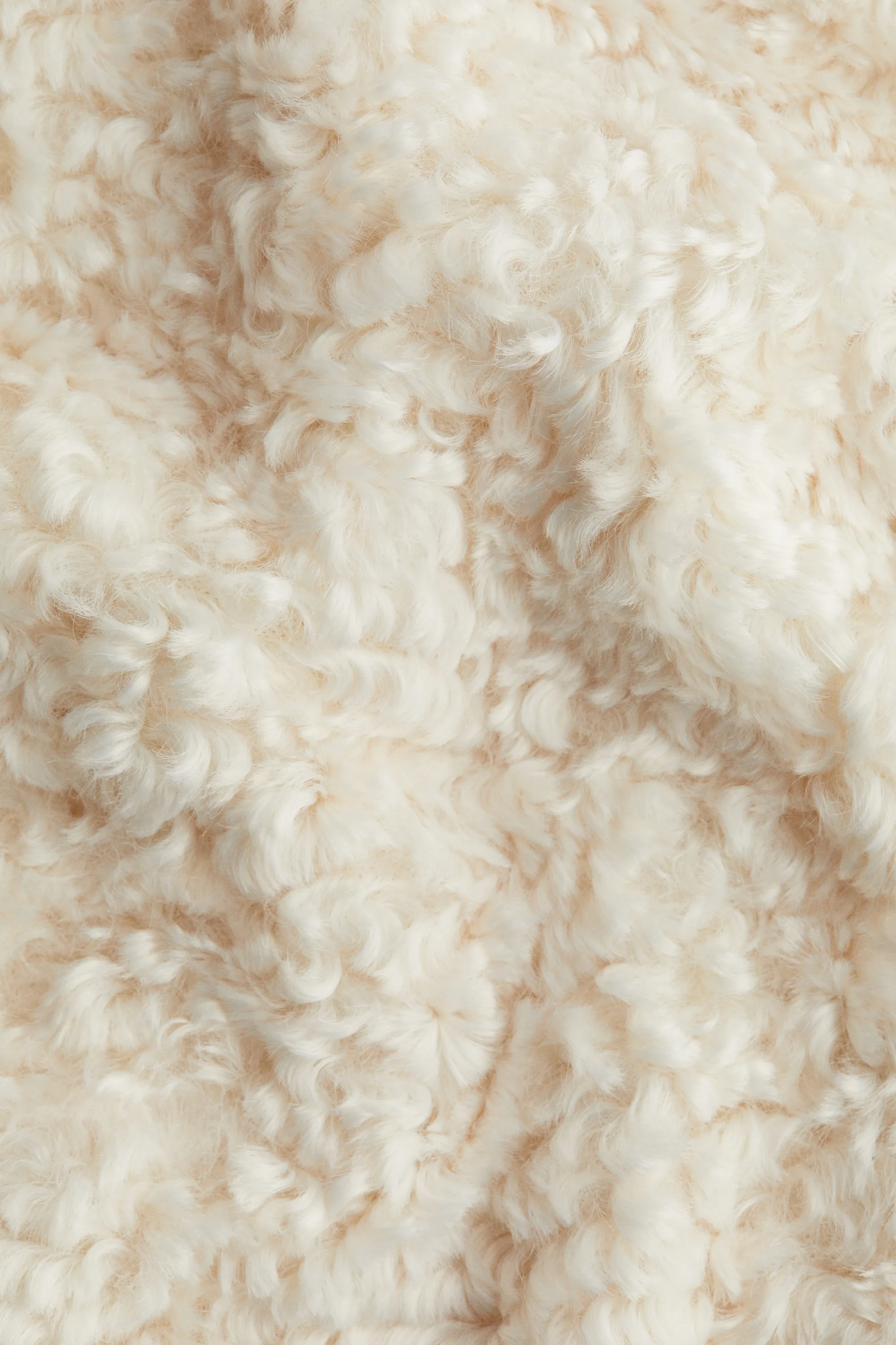 Veste oversize en tissu Teddy bear - Beige clair