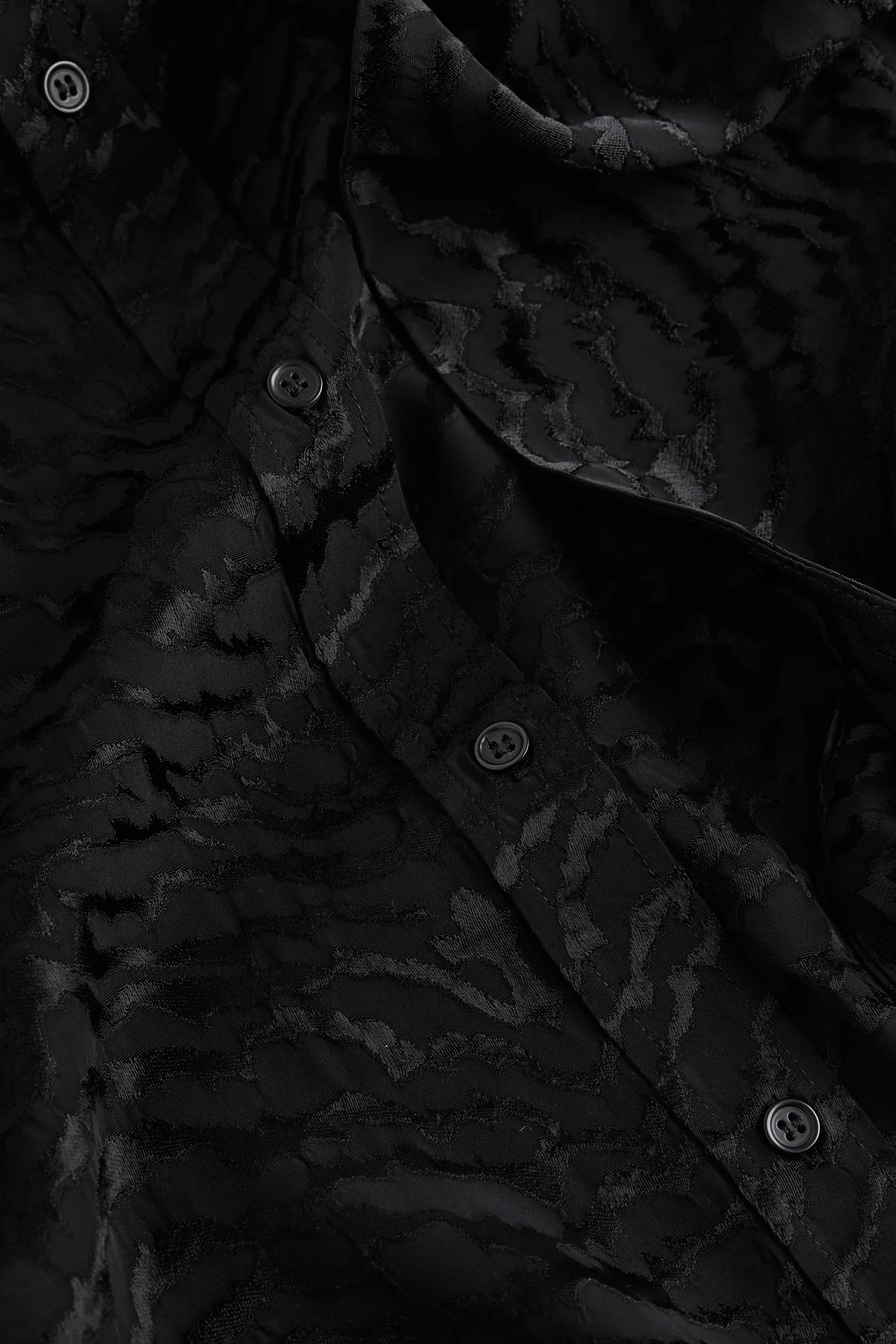 Robe chemise avec détail noué - Noir