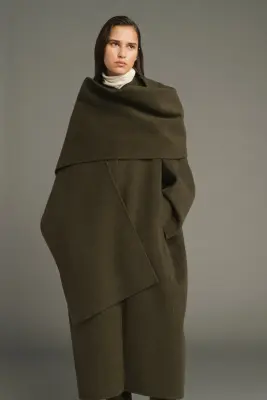 MANTEAU FINN KAKI CHINÉ — photo 2