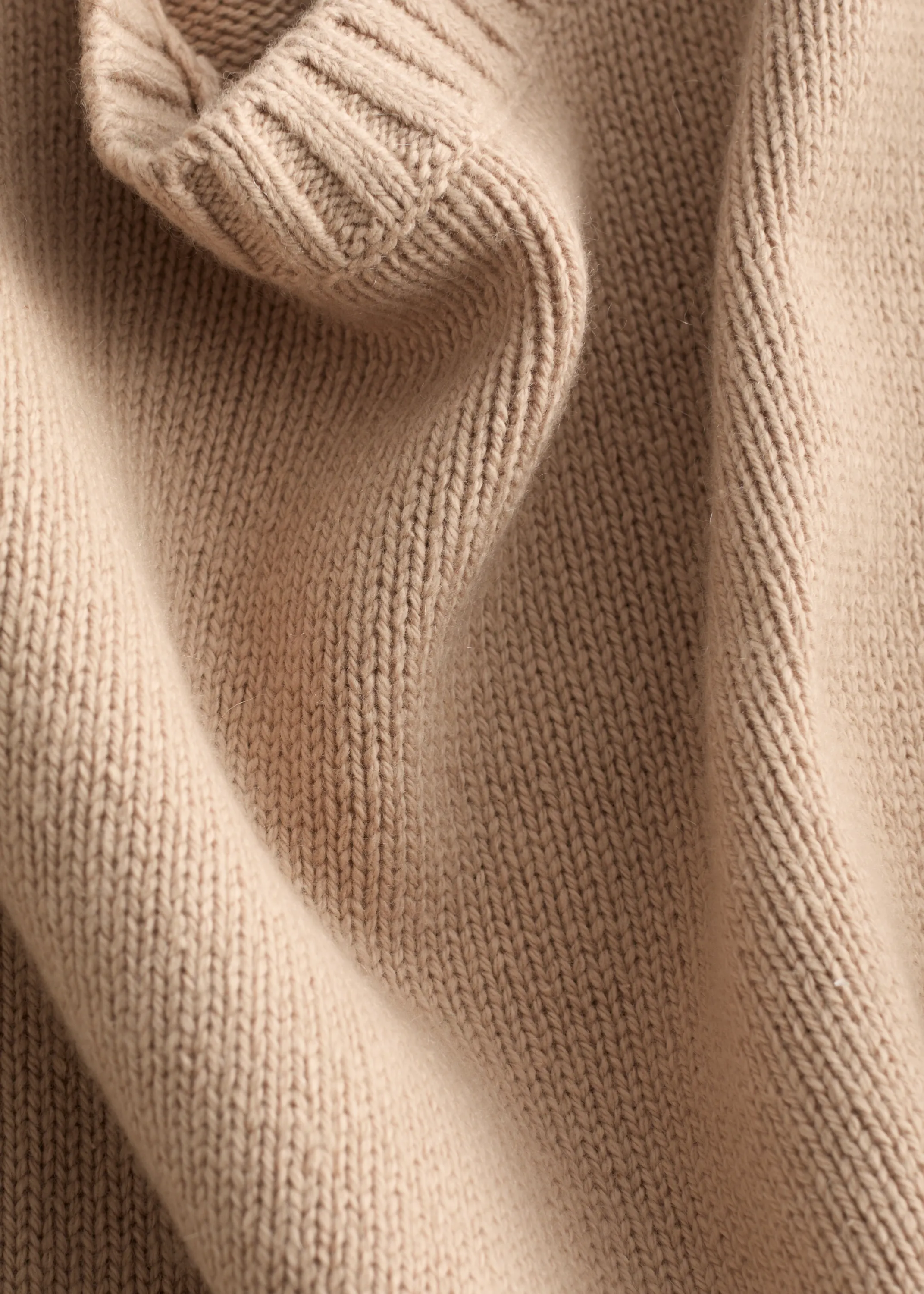 Pull en cachemire et coton - Beige