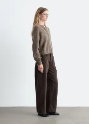 Mohair-Blend Cardigan - Taupe foncé — photo 5