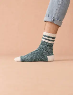 Pack chaussettes sport - Navy & Vert — photo 4