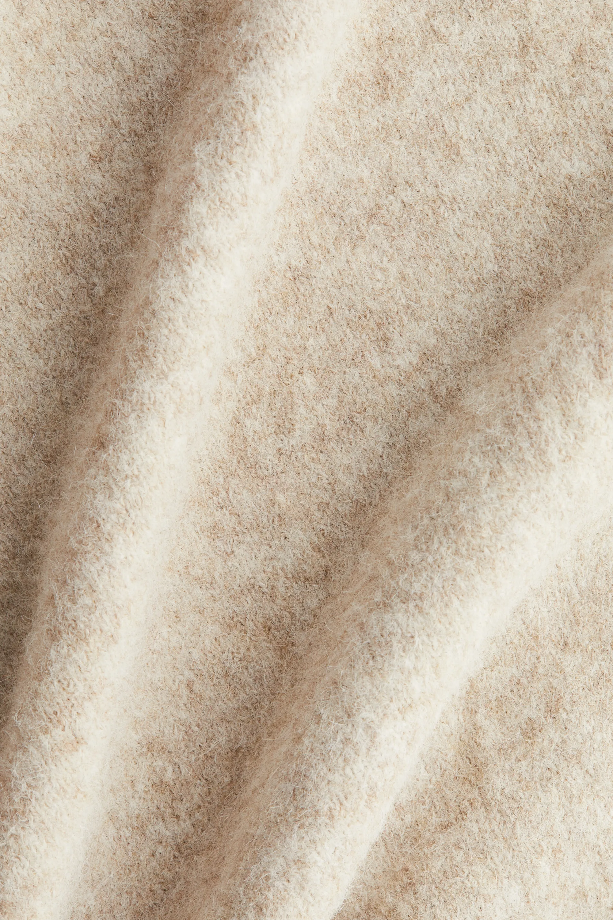 Robe maxi en maille - Beige clair chiné