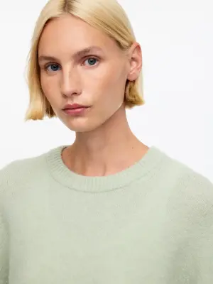 Pull en mélange de laine et d'alpaga - Sauge — photo 3