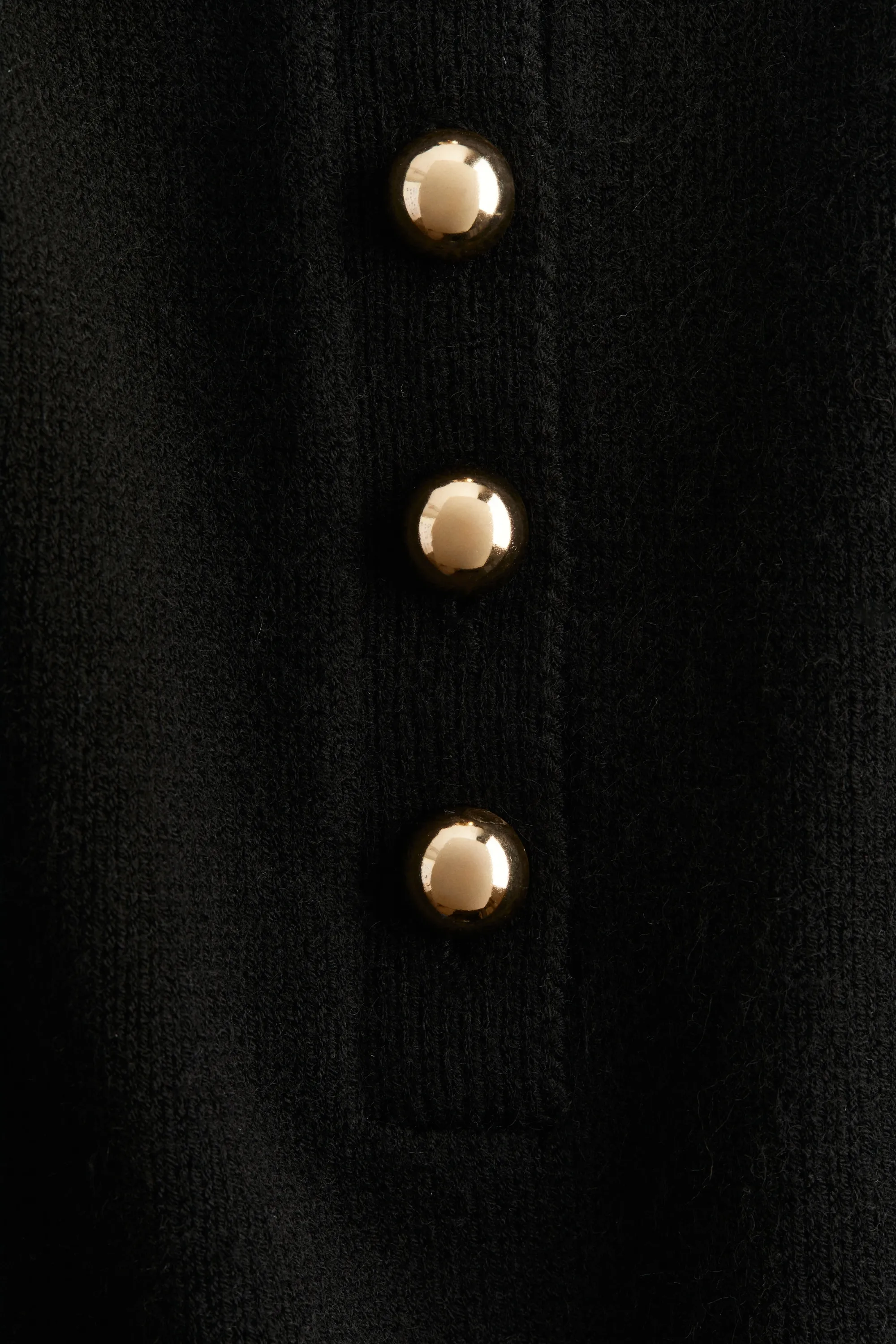 Robe en maille fine avec col - Noir