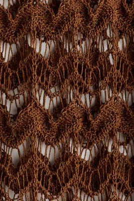 Robe de plage en maille pointelle - Marron — photo 3