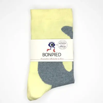 Chaussettes Pernette Jaune / bleu — photo 4