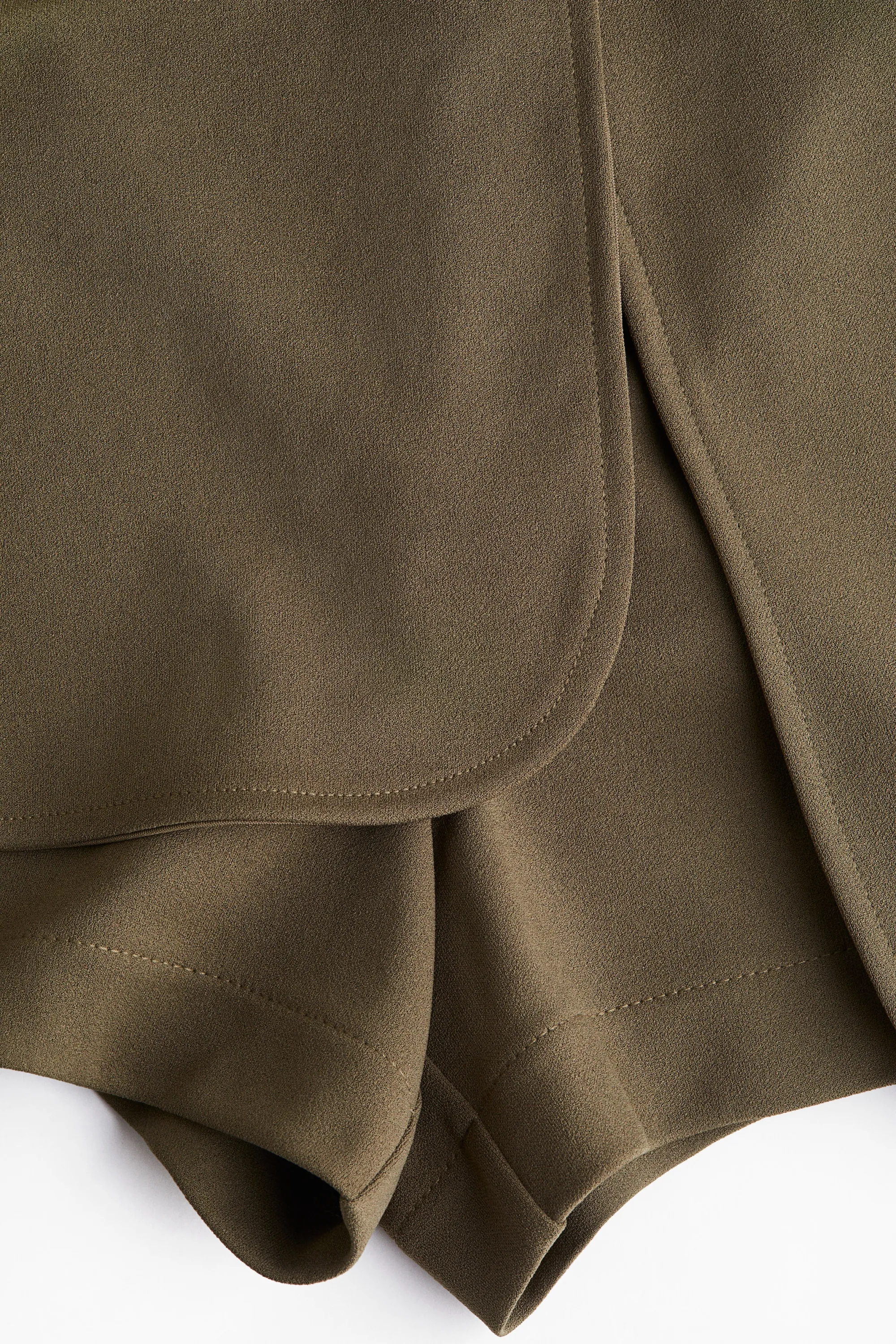 Jupe-short en interlock - Vert kaki foncé