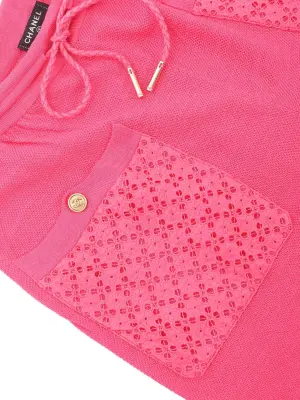 Pantalon taille haute évasée rose bonbon poches broderie anglaise Prix boutique 3200€ Taille 34 — photo 5