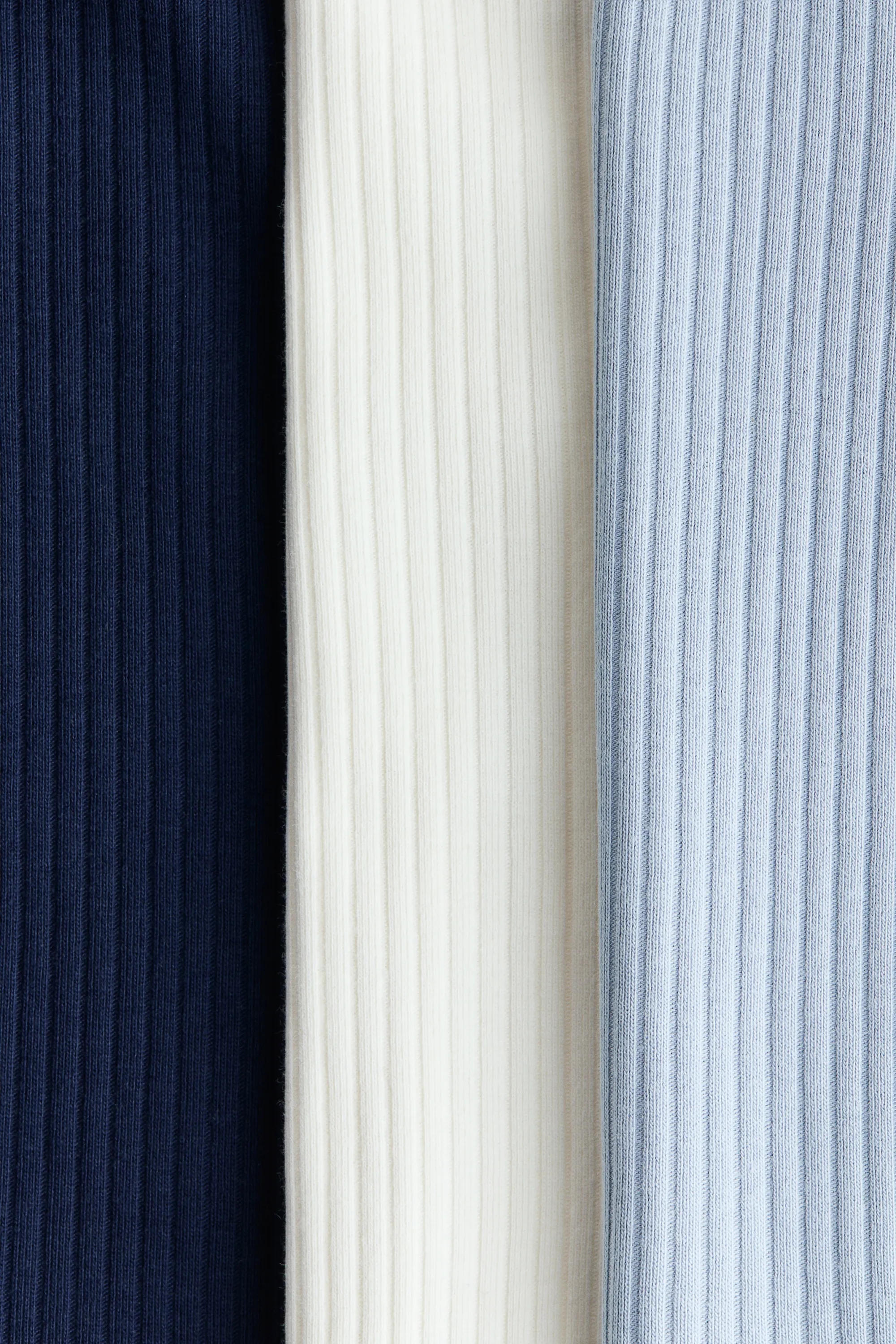 Lot de 3 bodies côtelés - Bleu marine/bleu clair
