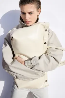 Tote bag en toile enduite - Beige clair — photo 1