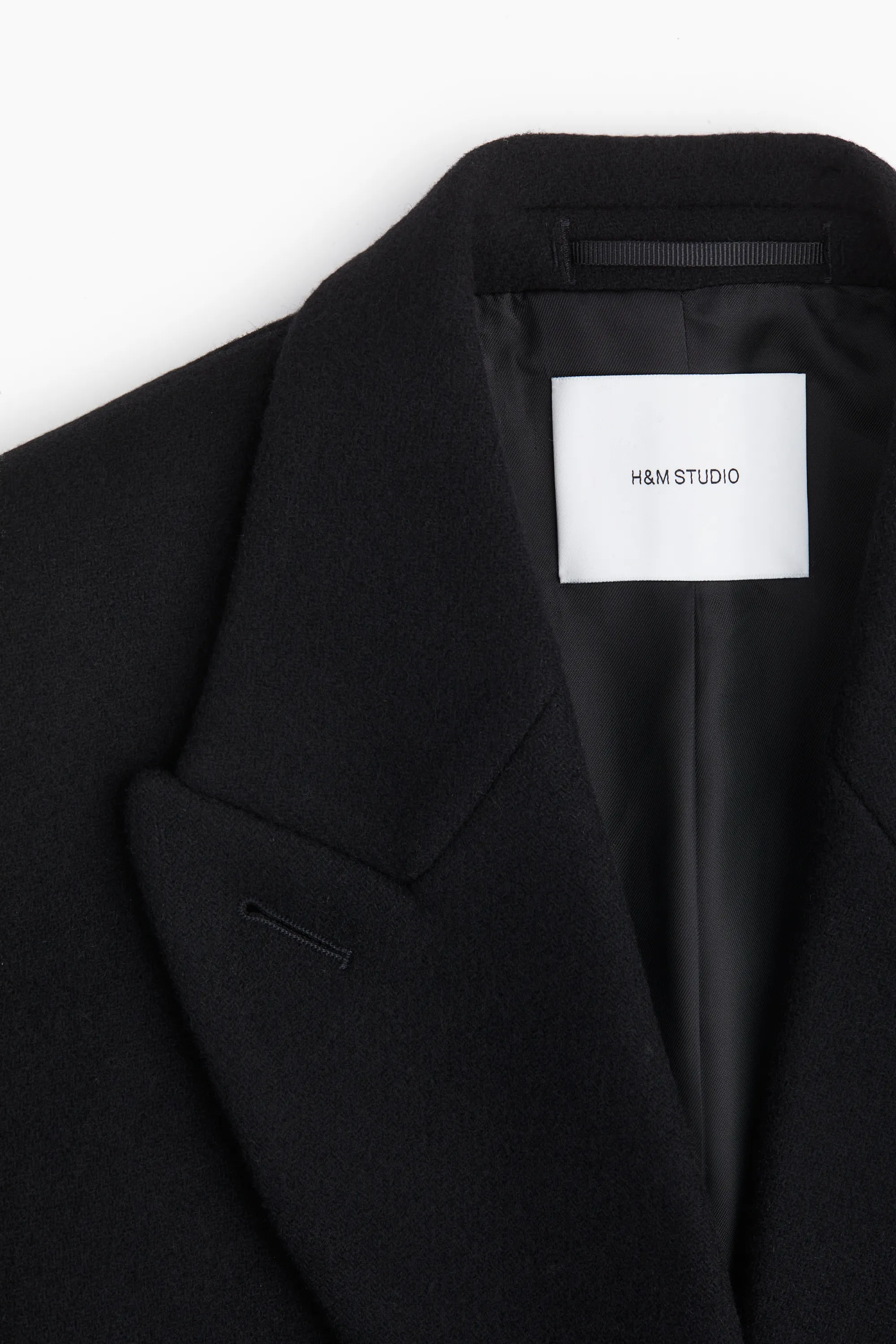 Manteau long en laine - Noir