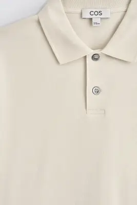POLO EN COTON INTERLOCK - BEIGE CLAIR — photo 5