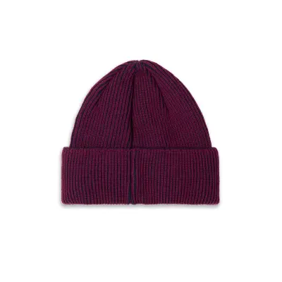 Bonnet Polar merinos lines – wine / navy — photo 2