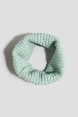 Snood en maille côtelée - Vert menthe — photo 1