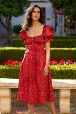 Mira Puffed Sleeve Dress — photo 2
