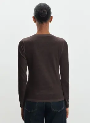 T-shirt en coton organique et cachemire — photo 2