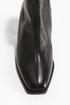 Bottines en cuir - Noir — photo 1
