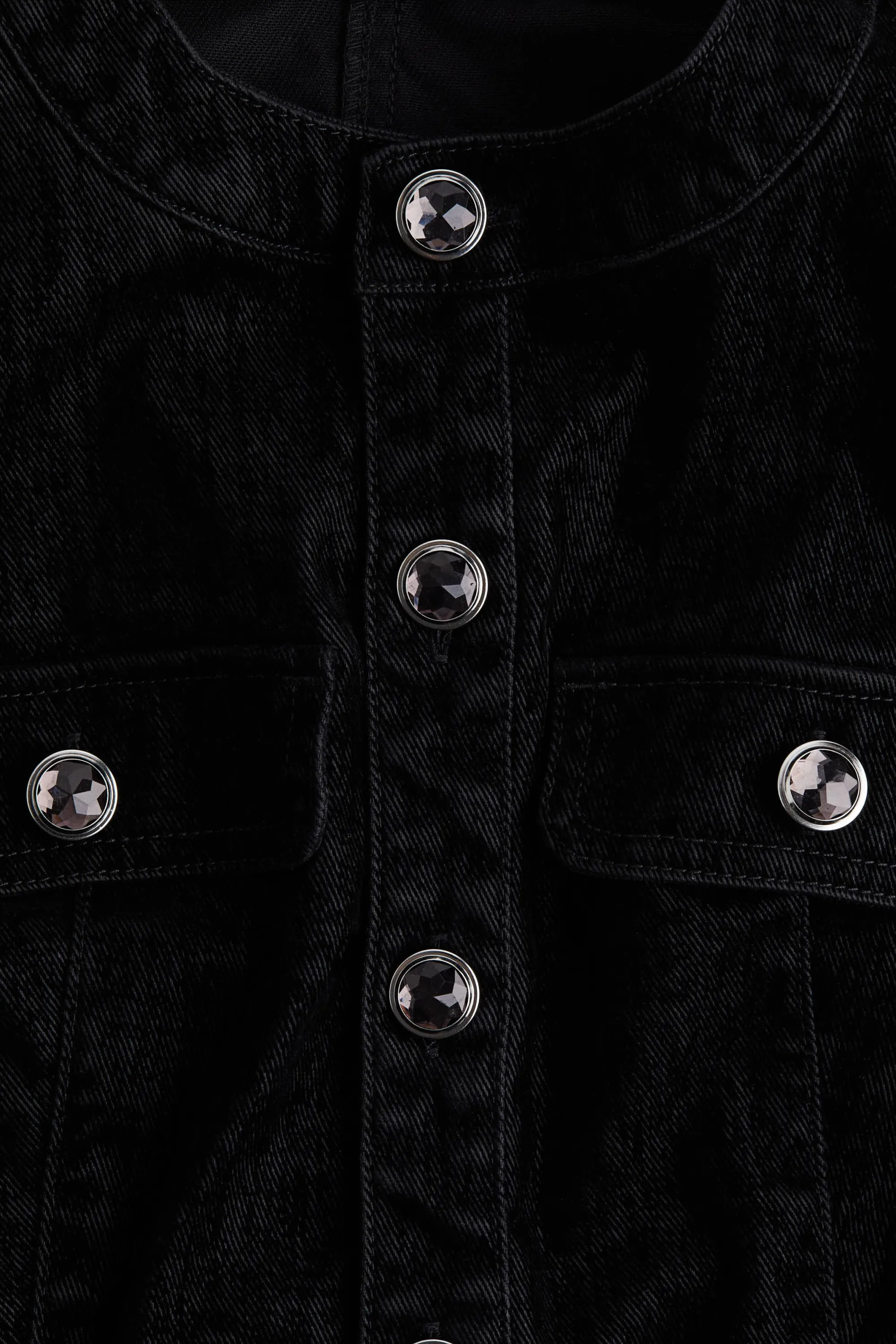 Gilet sans manches en denim - Noir