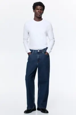 T-shirt Slim Fit en jersey gaufré - Blanc — photo 1