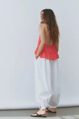 Top dos nu volanté - Rose corail — photo 2