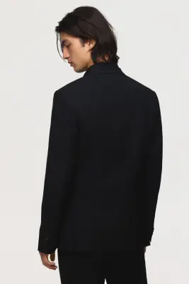 Veste Slim Fit à fermeture droite - Noir — photo 3