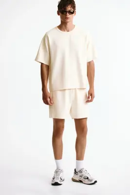 T-shirt de sport gaufré Loose Fit DryMove™ - Écru — photo 2