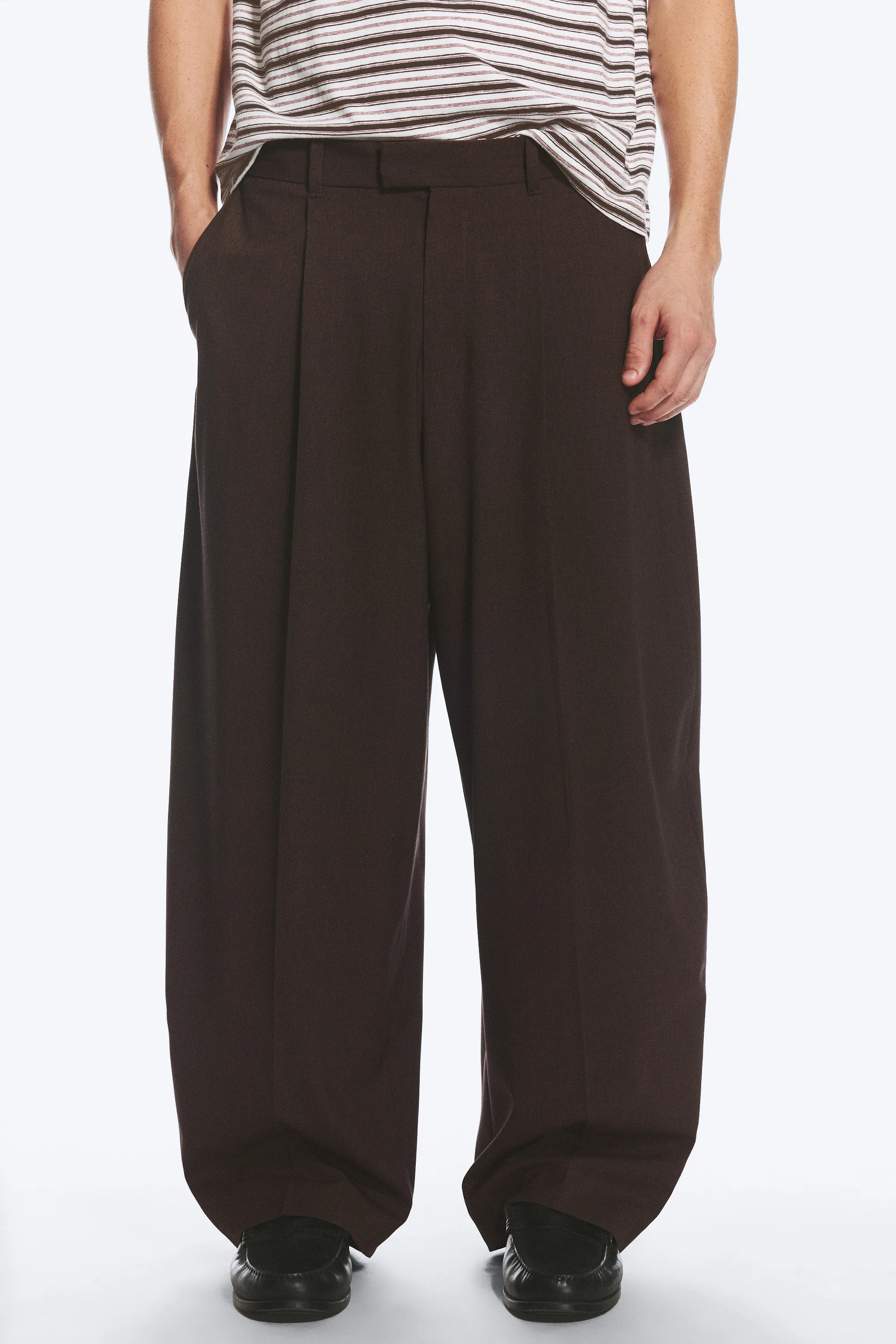 Pantalon Felix Barrel - Marron foncé