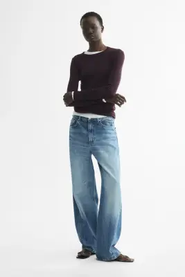 Top en jersey de coton pima - Violet foncé — photo 2