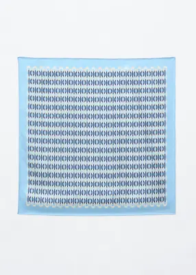 Foulard en soie imprimée - Bleu/Imprimé — photo 2