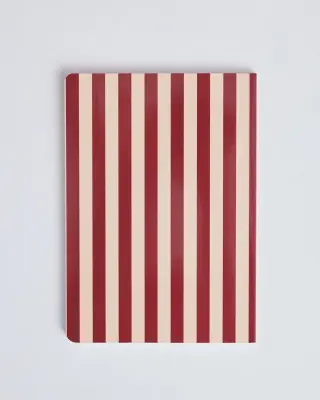 Carnet A5 2 rayures rouges et ecrues — photo 3