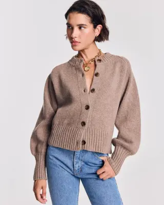 Cardigan Hilda taupe — photo 1