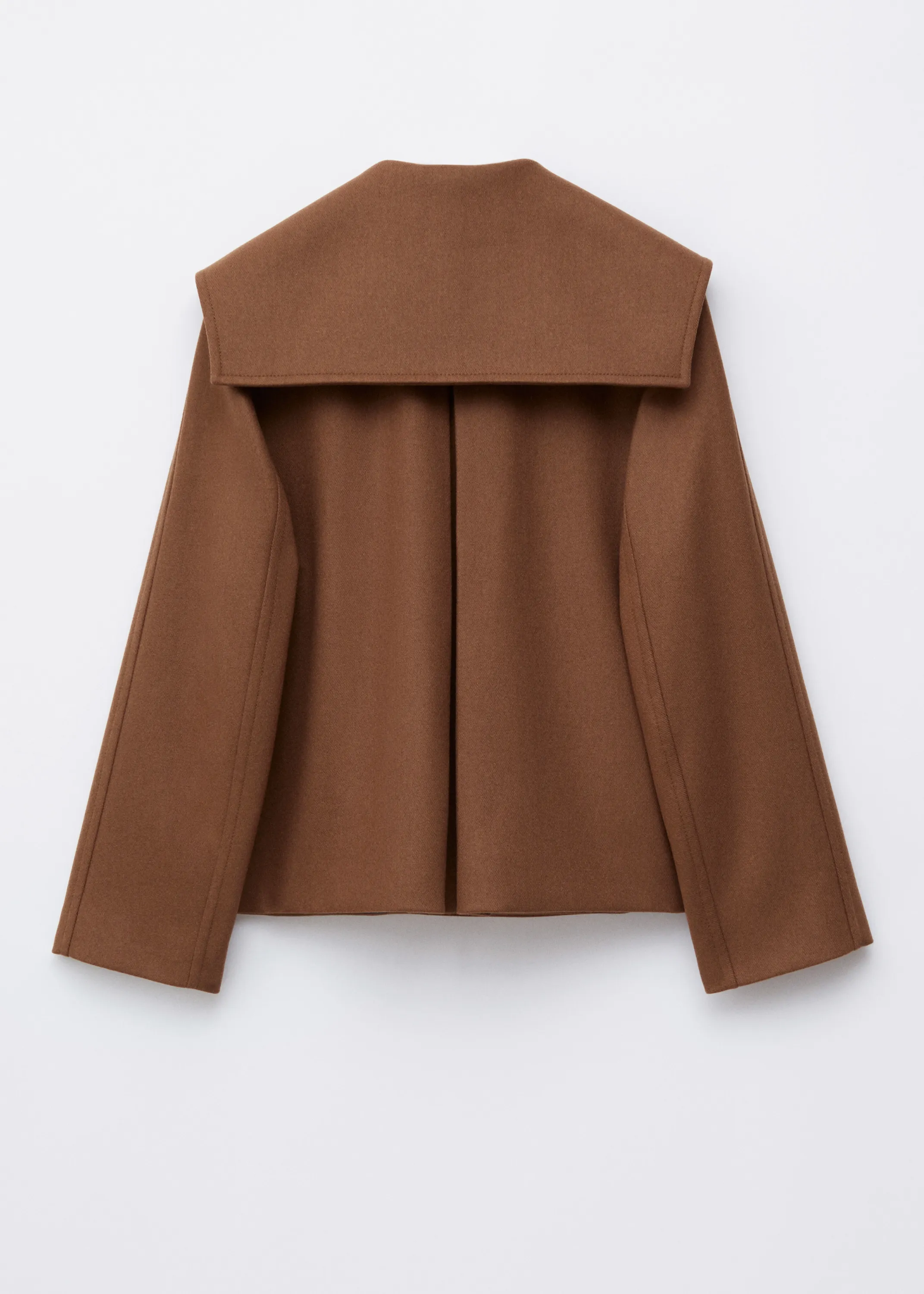 Veste en laine à double boutonnage - Marron clair