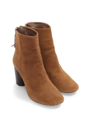 Bottines à talon épais GARETT en suède camel Prix boutique 600€ Taille 41 — photo 4