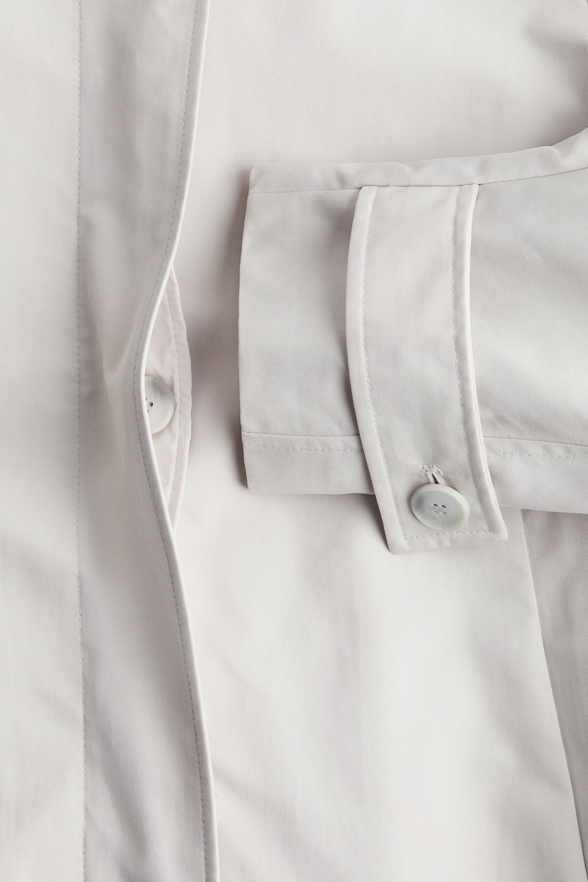 Manteau 3/4 en twill - Gris pâle